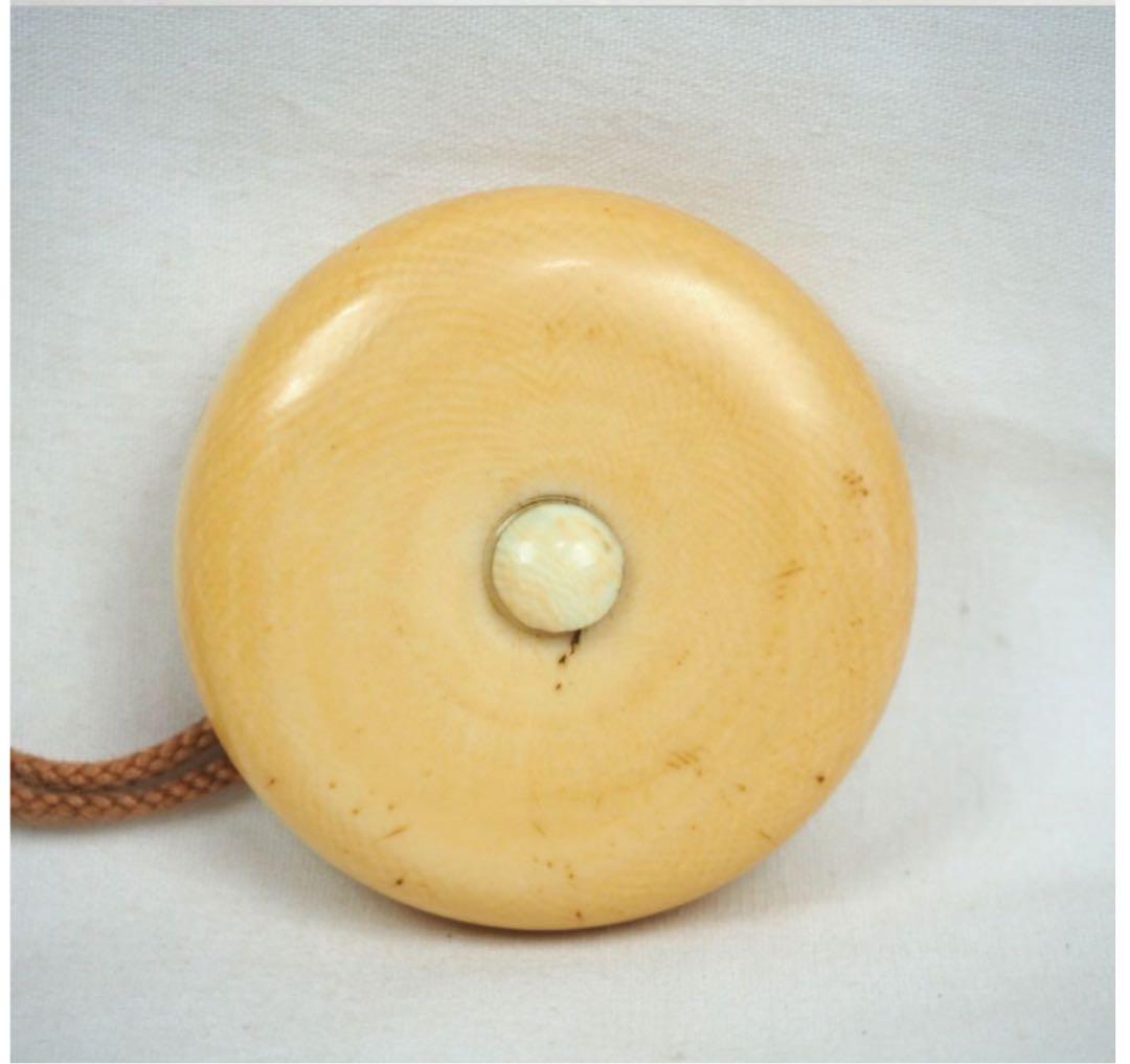 送料無料　江戸時代　饅頭　根付　提げ物　38ｇ