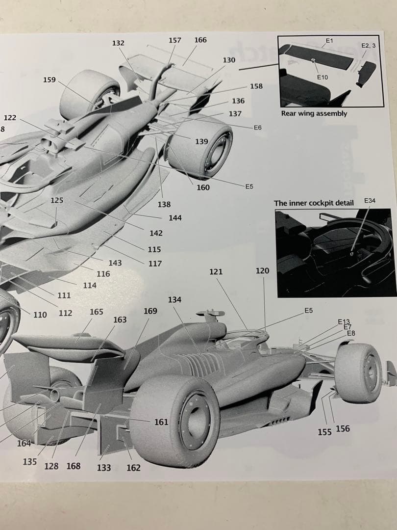 1/20 W15 メルセデス　3Dプリントキット