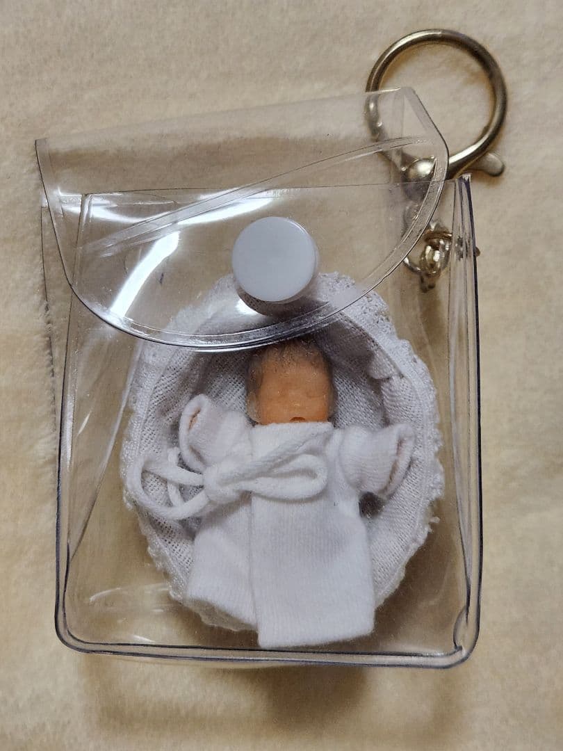 3日迄☆特価　樹脂粘土ベビー　リボーンドール　ミニチュア　ドールハウス