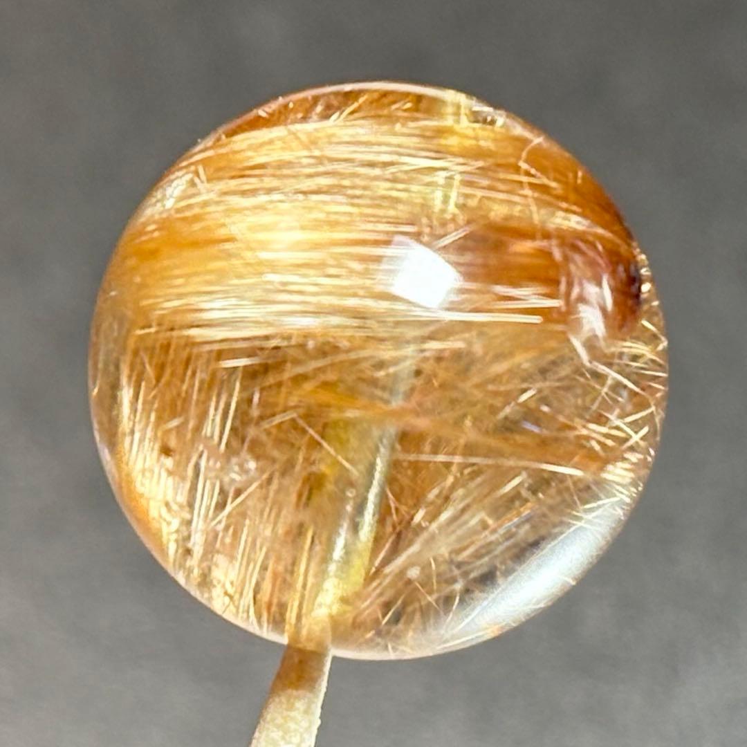 極上　大粒キャッツアイ　ブラウンルチルクォーツK833