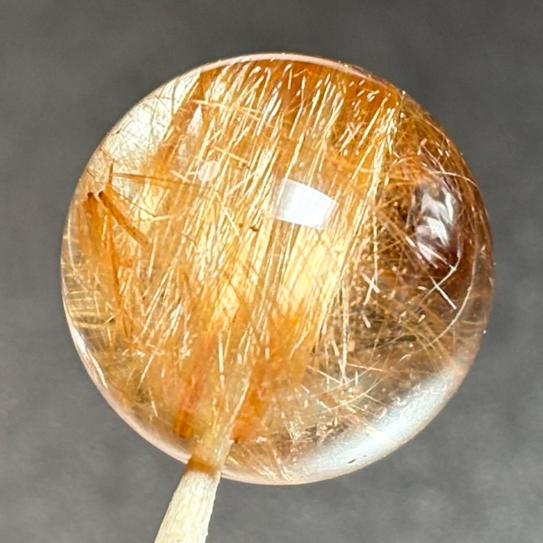 極上　大粒キャッツアイ　ブラウンルチルクォーツK833