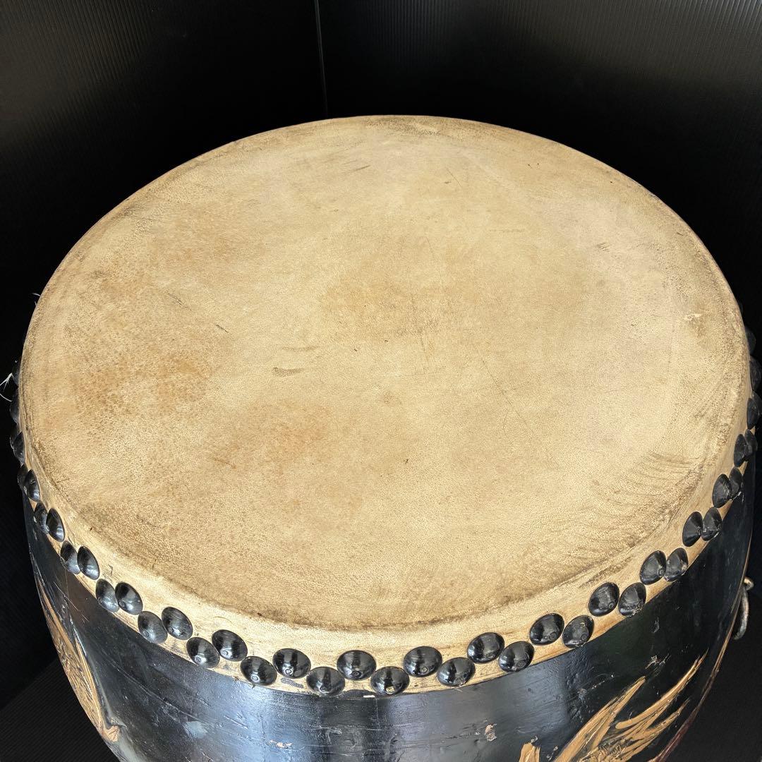 【希少 2尺】龍装飾 和太鼓 宮太鼓 長胴 重低音 演奏可 存在感抜群