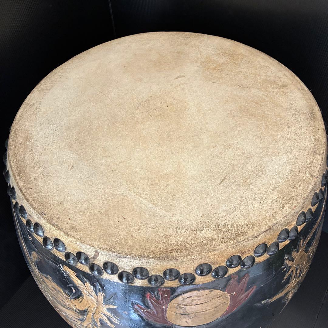 【希少 2尺】龍装飾 和太鼓 宮太鼓 長胴 重低音 演奏可 存在感抜群