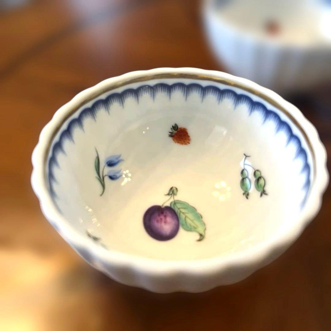 ▪️レア　美品　イタリアンフルーツ極小茶碗4個セット　湯呑み　豆皿