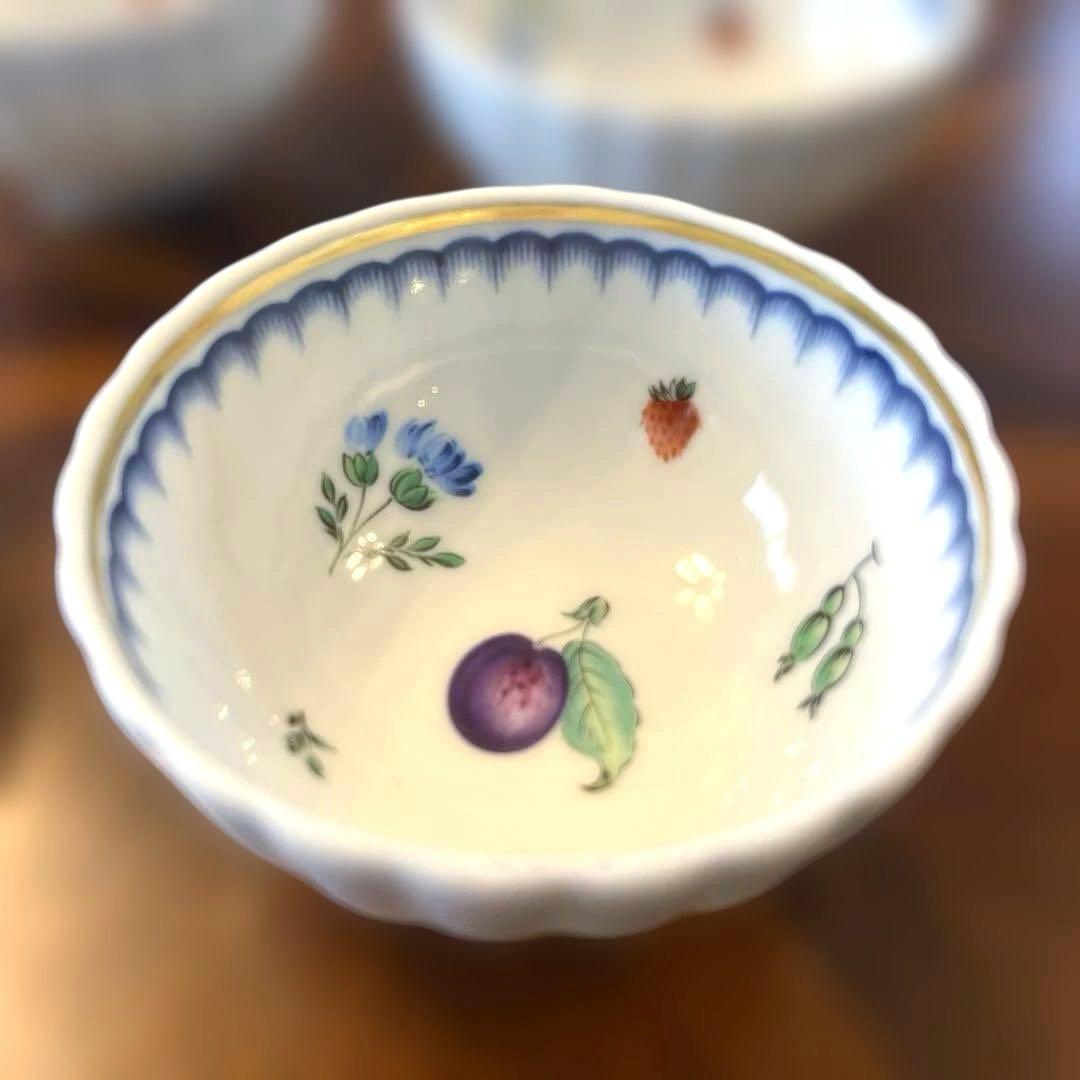 ▪️レア　美品　イタリアンフルーツ極小茶碗4個セット　湯呑み　豆皿