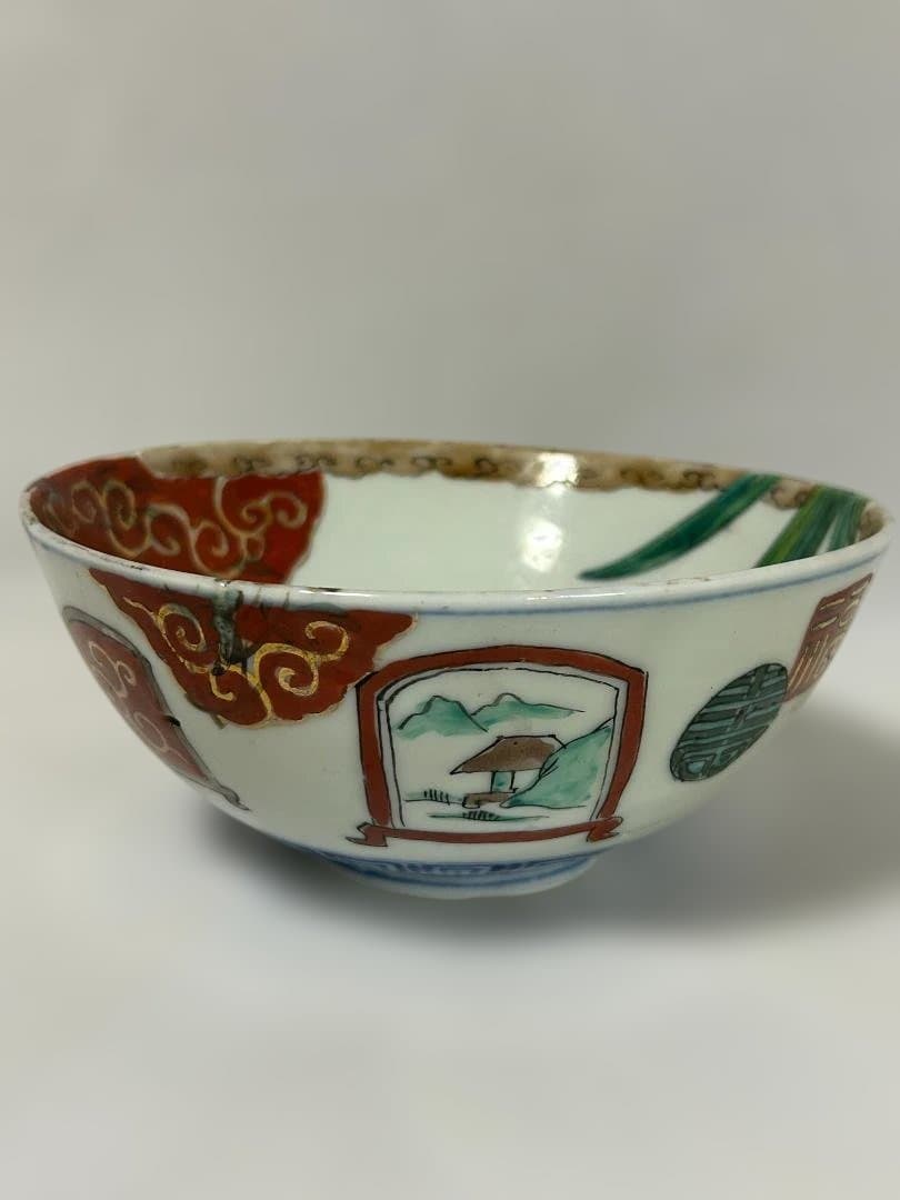 古伊万里 大鉢 古美術 大皿 とんぼ 福 大日本林製造