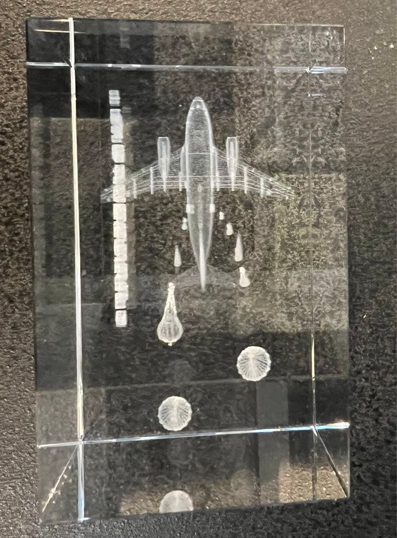 超希少‼️ 平成25年13式空挺傘採用記念　ガラス細工　藤倉航装株式会社