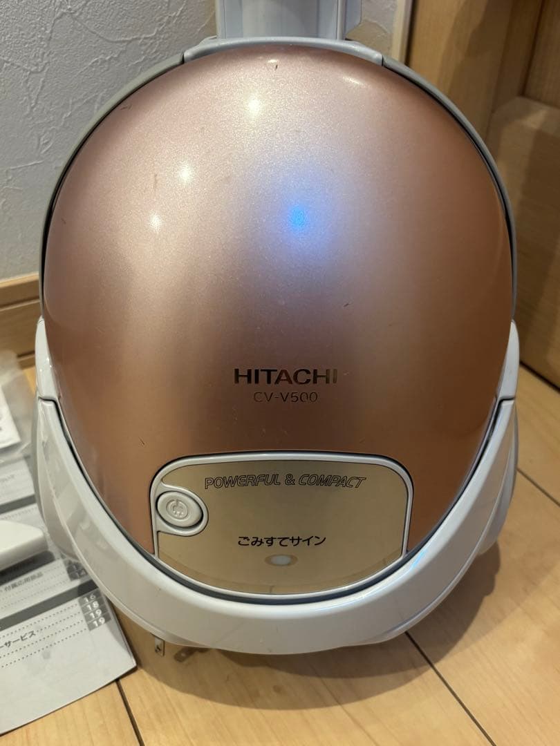 HITACHI 日立 掃除機 CV-V500 紙パック式　メンテ、清掃済　美品