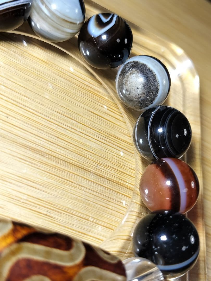 九眼天珠 × 天眼石（14.3mm）― 強力守護と成功を導くブレスレット