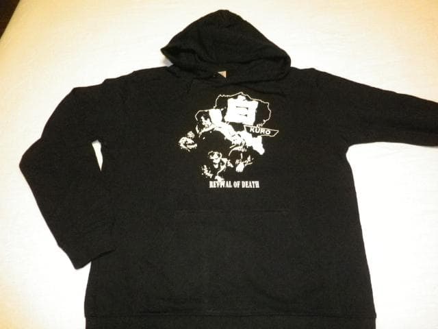 白 (KURO) パーカー Lサイズ ジャパコア ハードコア パンク
