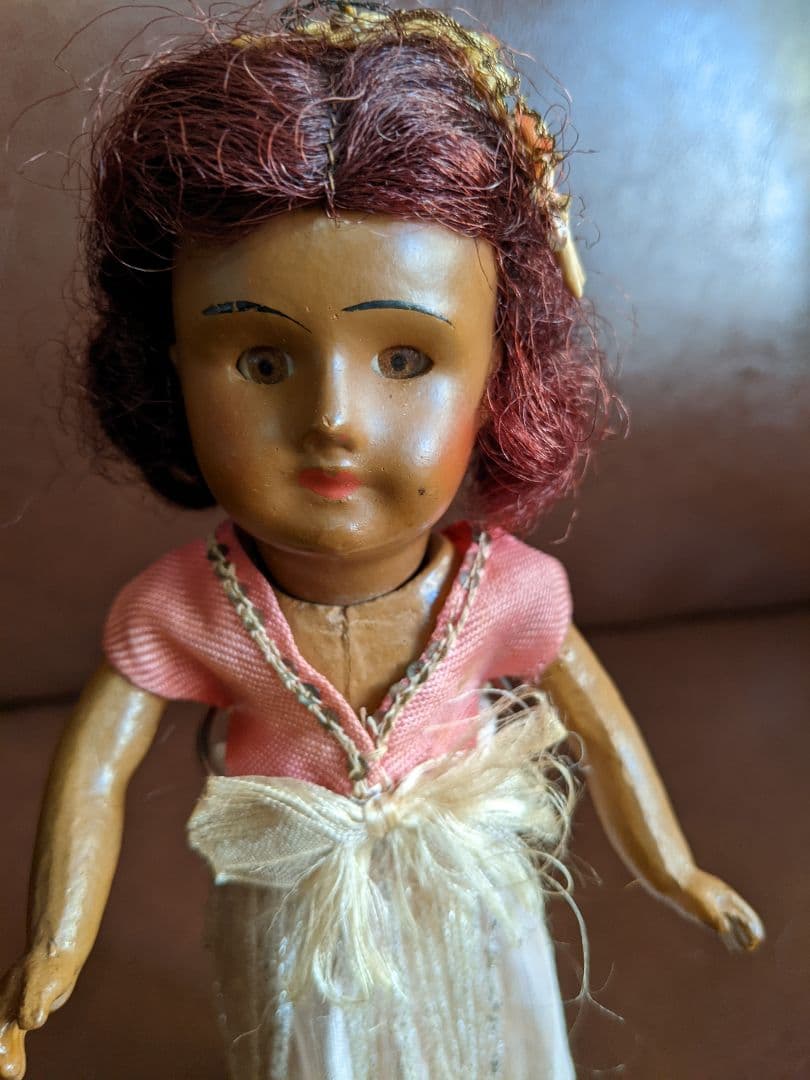 最終　レア!アンティークビスクドールSFBJキャラクタードール可愛いフラガール