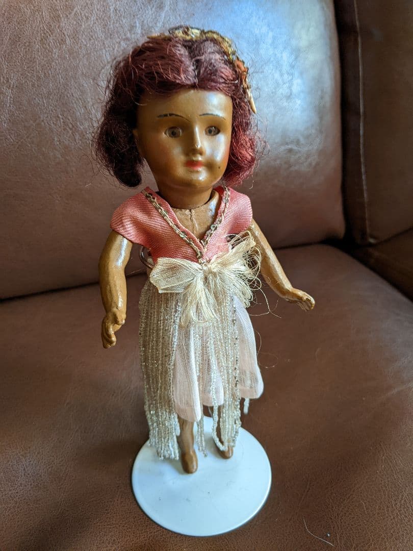 最終　レア!アンティークビスクドールSFBJキャラクタードール可愛いフラガール