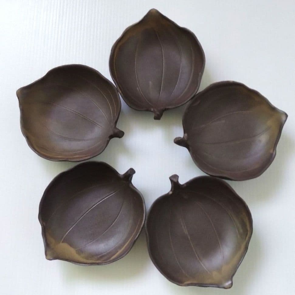 田中恒子 TSUNE ツネ 葉皿 葉型 木の葉 小皿 中皿 小鉢 和食器 5客揃