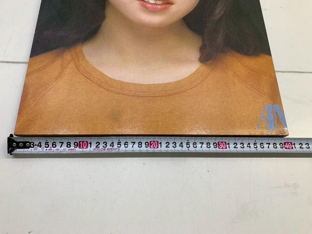 ☆382 希少 当時物 昭和スター 中森明菜 木製パネルポスター 送料込み