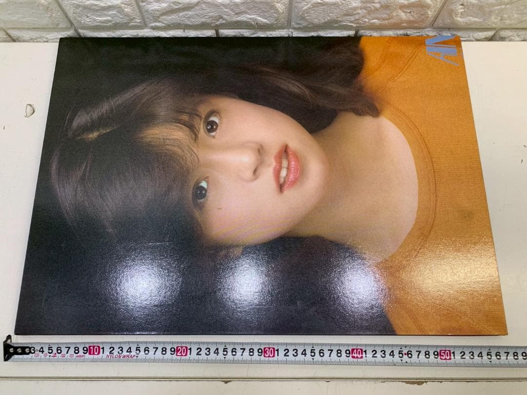 ☆382 希少 当時物 昭和スター 中森明菜 木製パネルポスター 送料込み