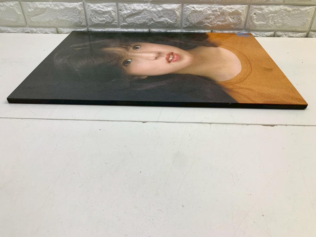 ☆382 希少 当時物 昭和スター 中森明菜 木製パネルポスター 送料込み