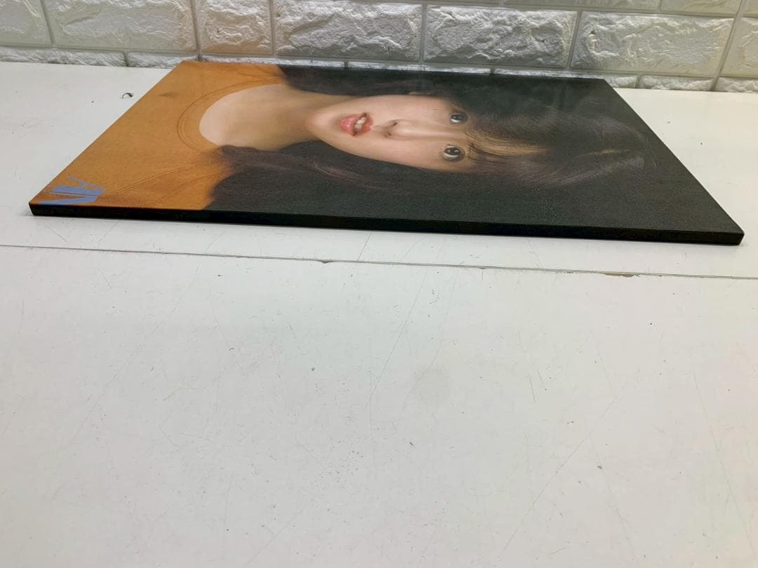 ☆382 希少 当時物 昭和スター 中森明菜 木製パネルポスター 送料込み