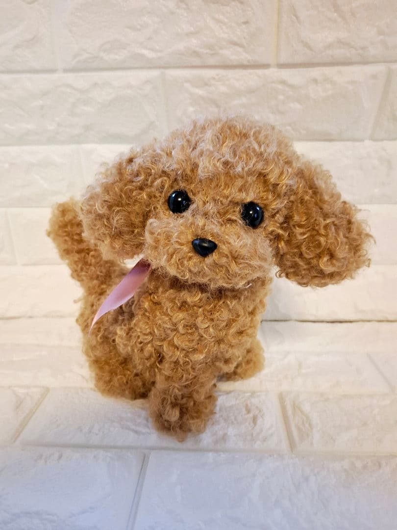 ぬいぐるみ、犬トイプードル、ティーカップ、子犬、ハンドメイド、オリジナル、リアル