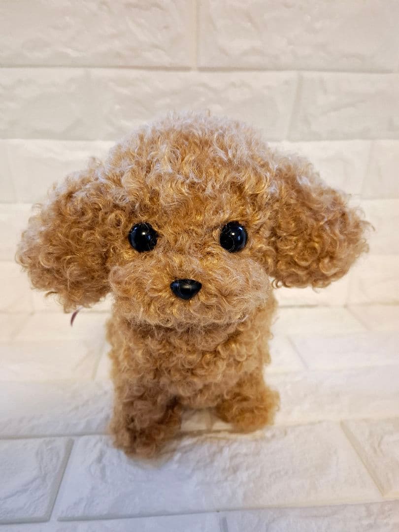 ぬいぐるみ、犬トイプードル、ティーカップ、子犬、ハンドメイド、オリジナル、リアル
