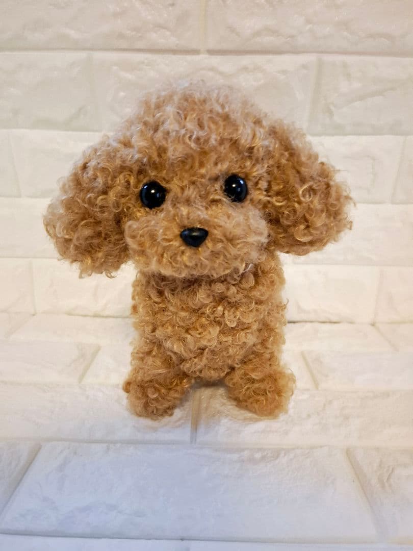 ぬいぐるみ、犬トイプードル、ティーカップ、子犬、ハンドメイド、オリジナル、リアル