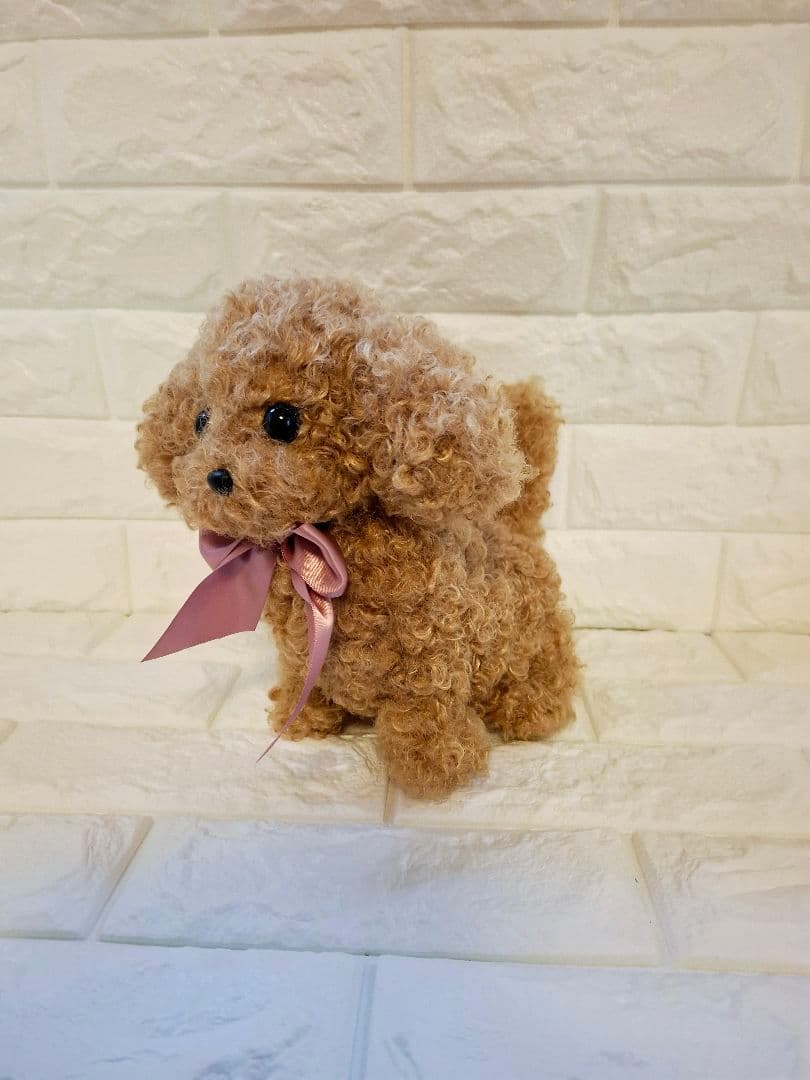 ぬいぐるみ、犬トイプードル、ティーカップ、子犬、ハンドメイド、オリジナル、リアル