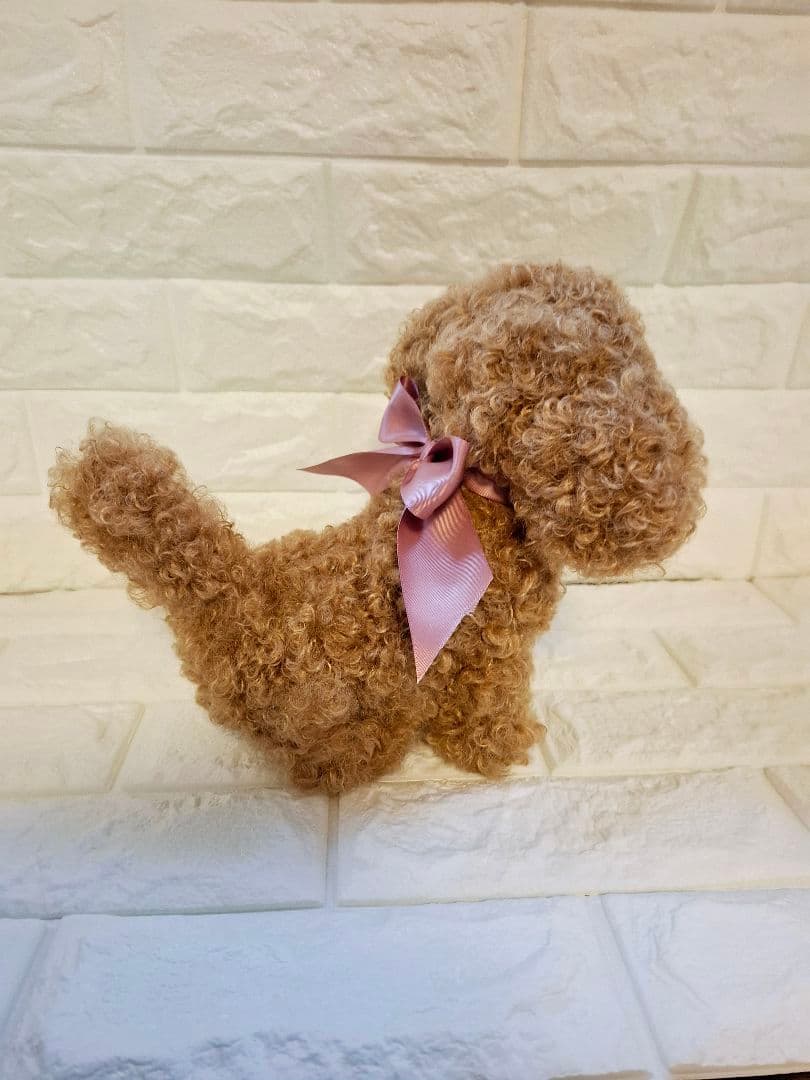 ぬいぐるみ、犬トイプードル、ティーカップ、子犬、ハンドメイド、オリジナル、リアル