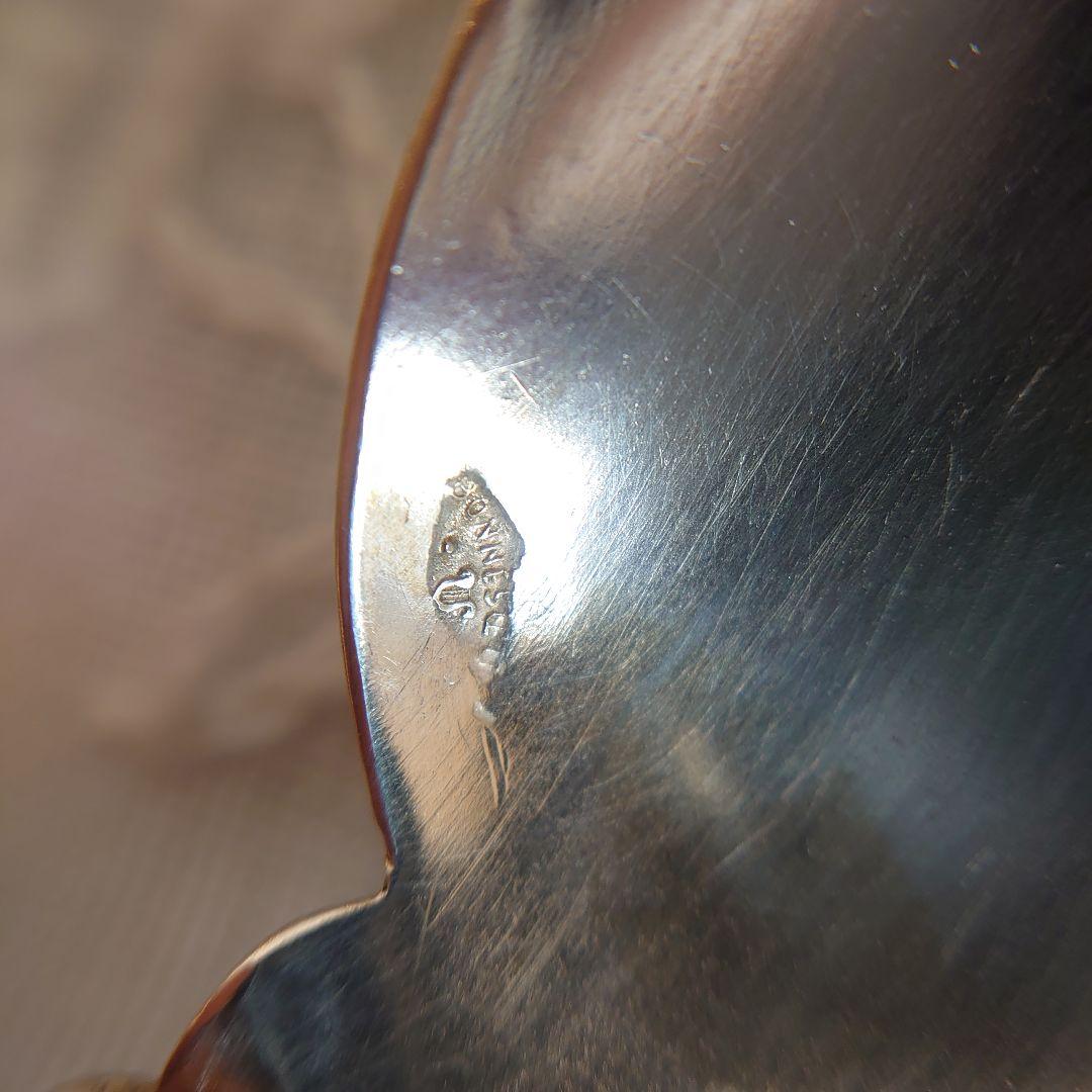 フランス　純銀　ティースプーン　シルバー950 ピアッシングハンドル