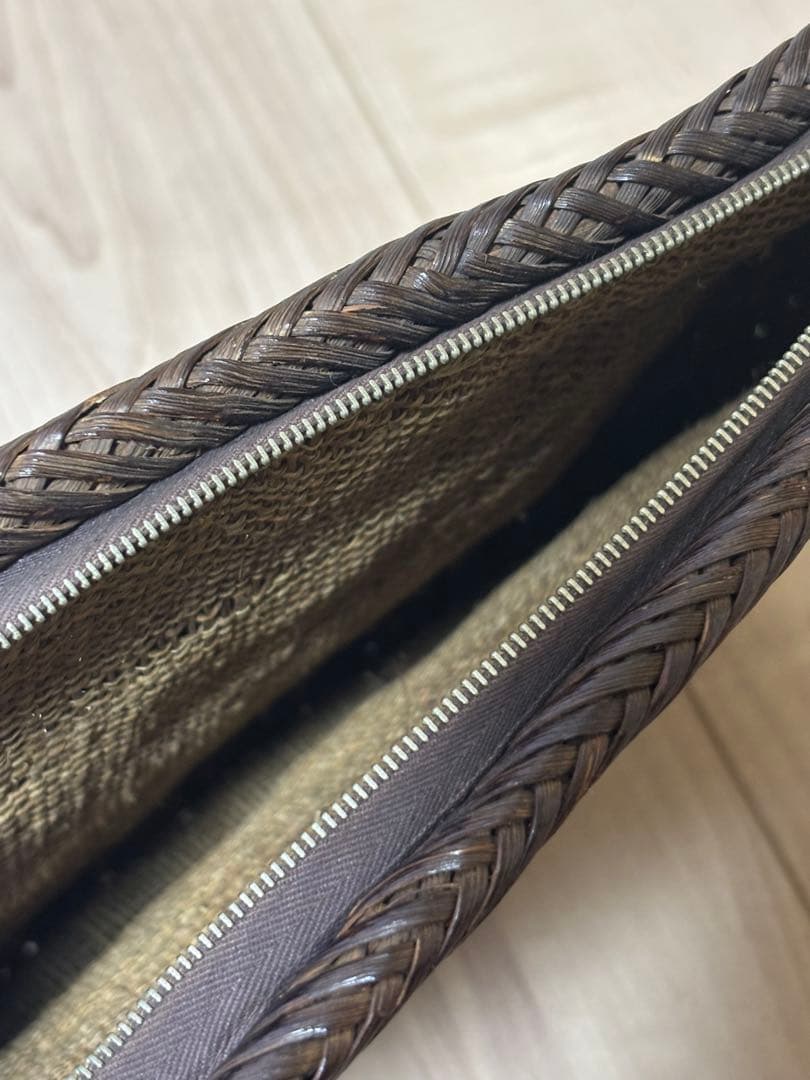 【週末特価】山葡萄 葡萄蔓 つる編みクラッチバッグ