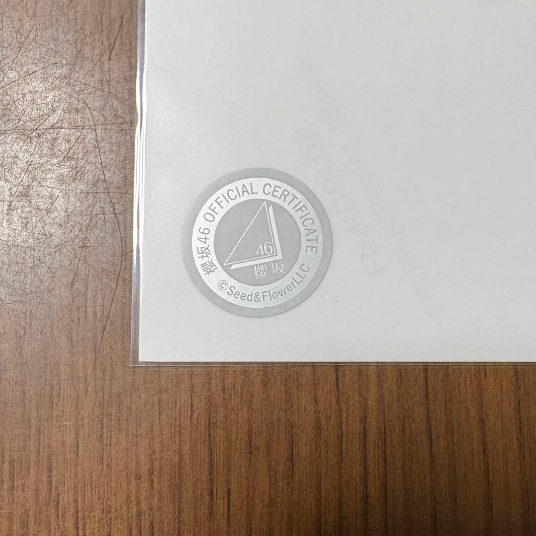 櫻坂46　生写真　中川智尋　直筆　サイン