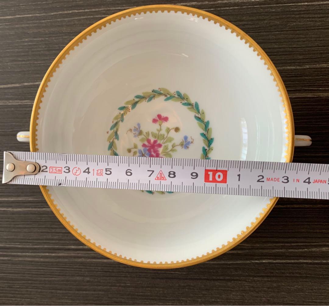 お値下げ。アビランド　ヴューパリ　大皿4枚、小皿7枚、スープカップ6客　セット