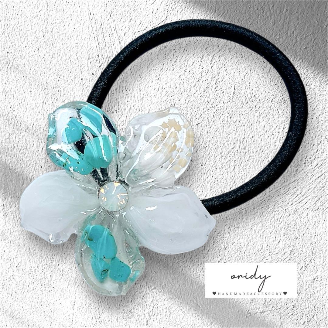 【Aー608】レジン ヘアゴム