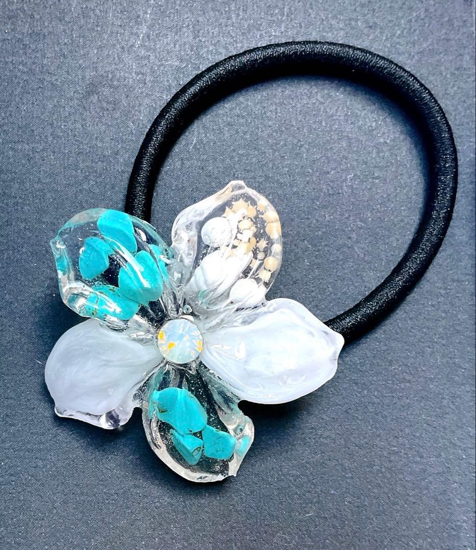 【Aー608】レジン ヘアゴム