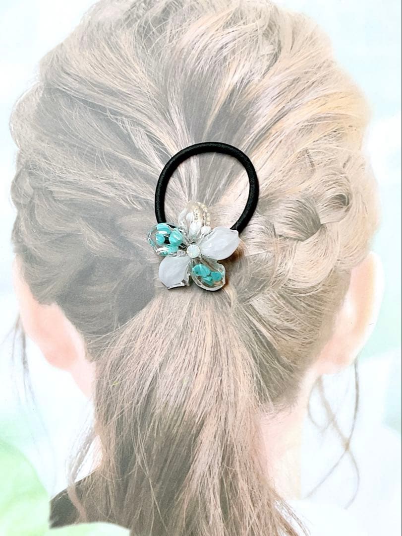 【Aー608】レジン ヘアゴム