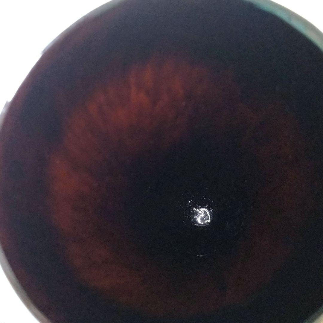 ガラス 花器 立花 フラワーベース 吹きガラス ロング 口広 2WAY ブラウン