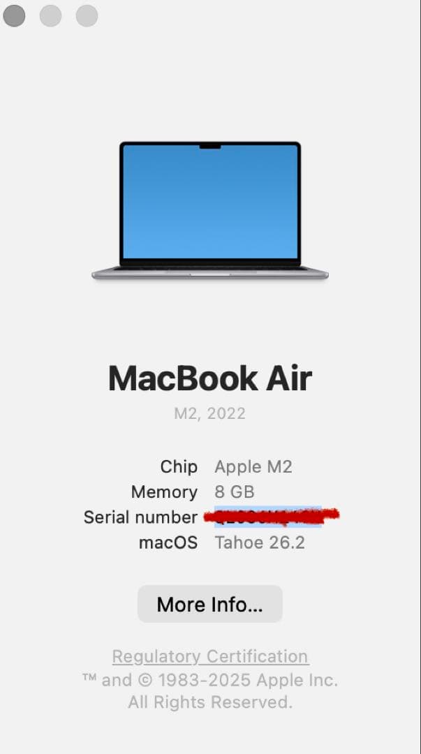 MacBook本体 13inch M2 MacBook Air 8G/10GPU/SSD512GB