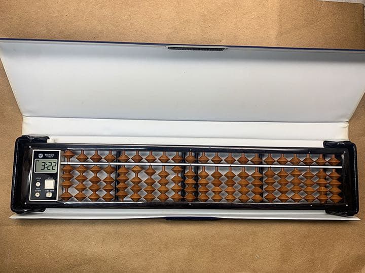 【大幅値下げ！】そろばん タイマー付き ツゲ玉 高級算盤 トモエそろばん