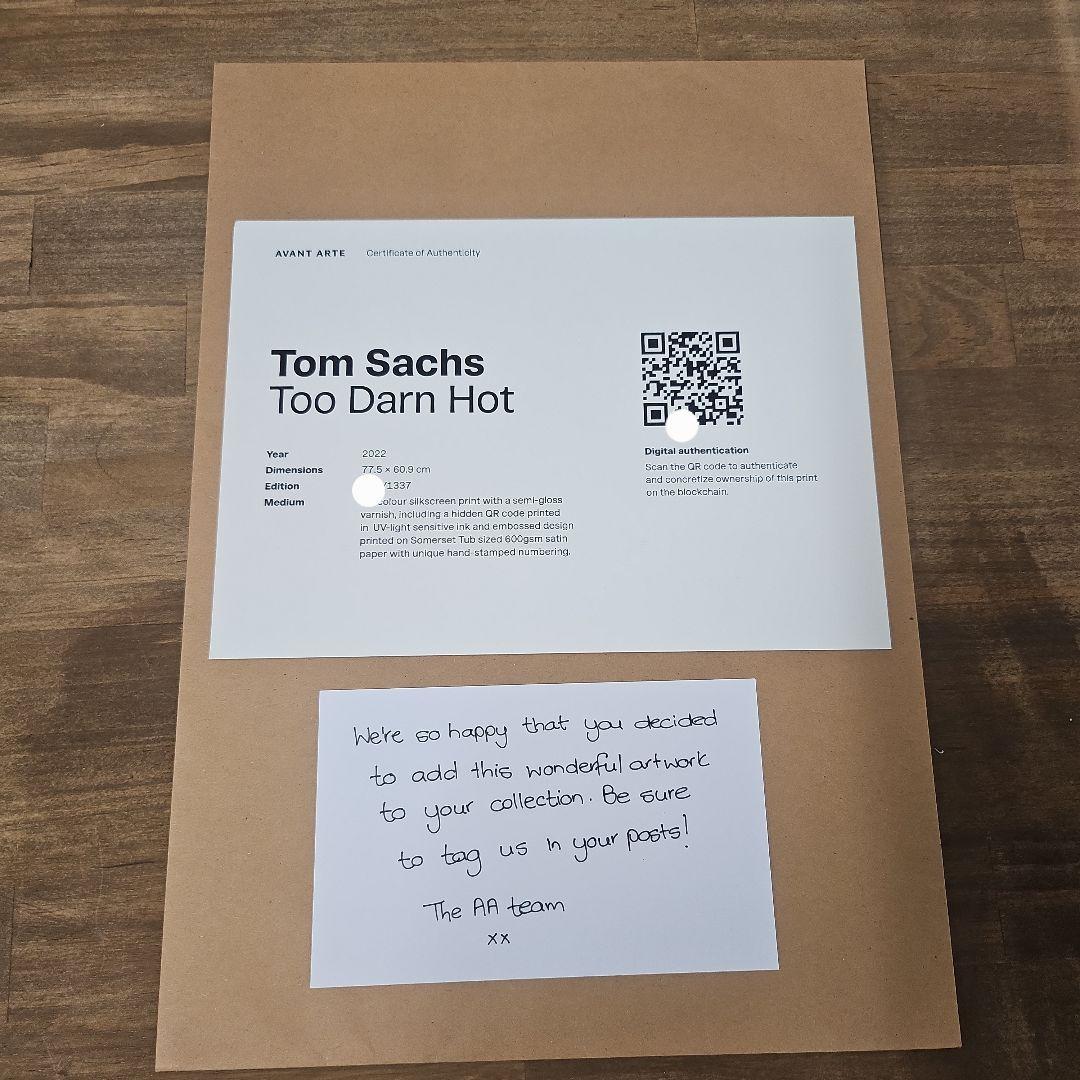版画 Tom Sachs \"Too Darn Hot\"