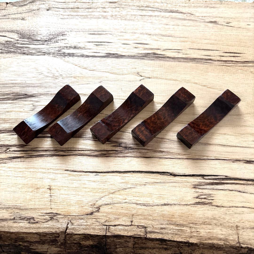 希少　スネークウッド　箸置き　手作り　5個セット