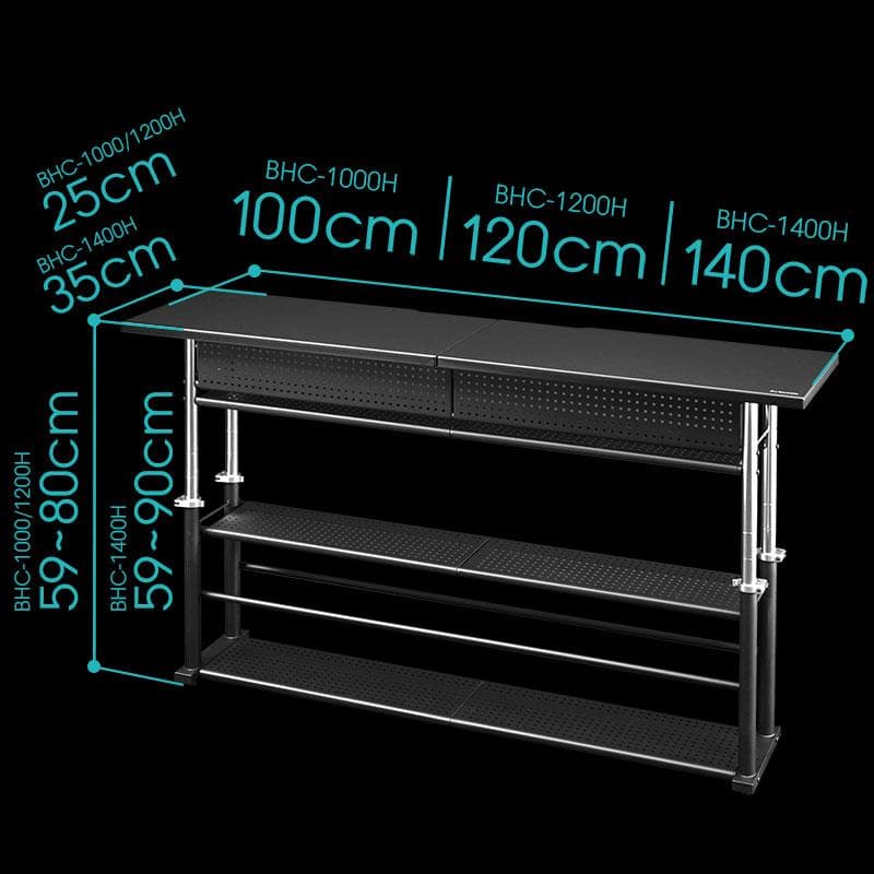 Bauhutte バウヒュッテ エクステンションデスク BHC-1200H-BK