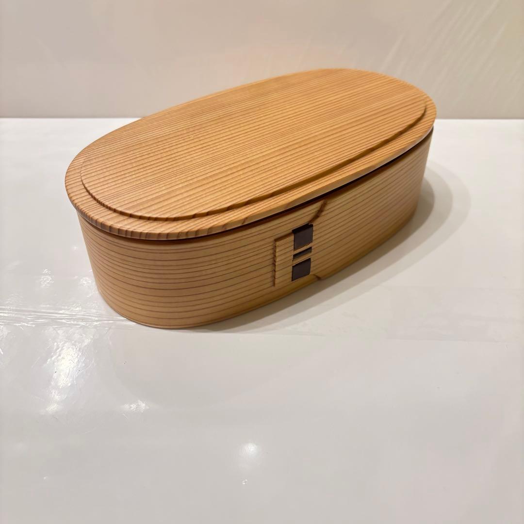 栗久 曲げわっぱ　小判入子　弁当箱　RS(大)