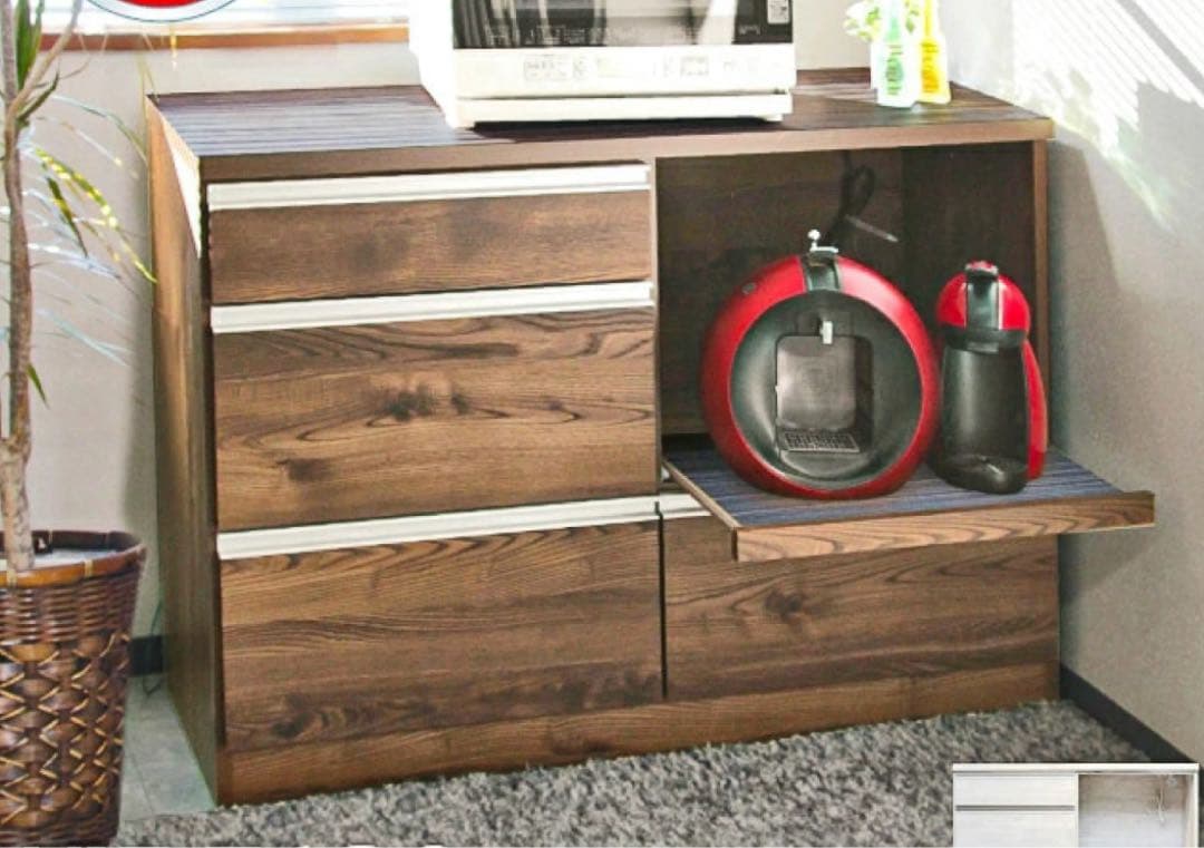 濱*出様 ★たのメル便無料★キッチンカウンター 120cm幅 ブラウン