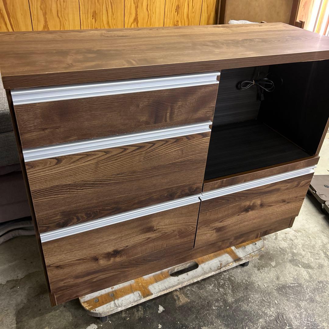 濱*出様 ★たのメル便無料★キッチンカウンター 120cm幅 ブラウン