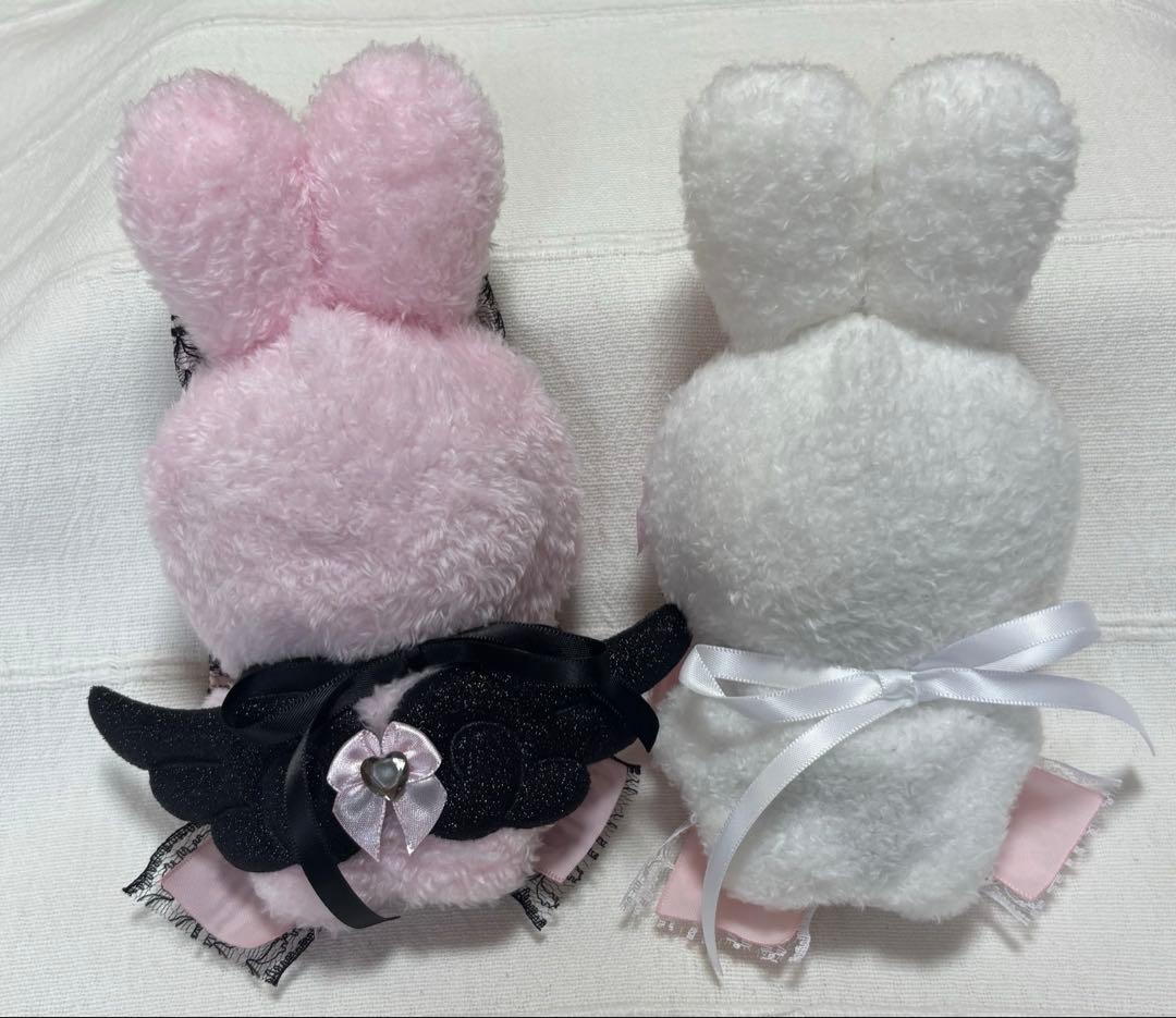 ちびぐるみ　ぬい服　11cm　うさ耳　２着セット　ピンク