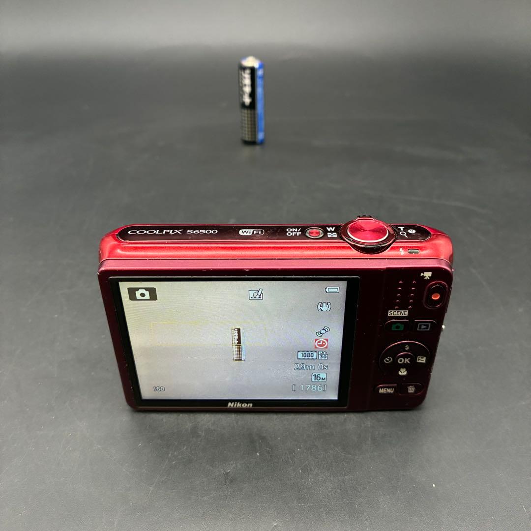 【動作OK】Nikon Coolpix S6500 赤 コンパクトデジタルカメラ