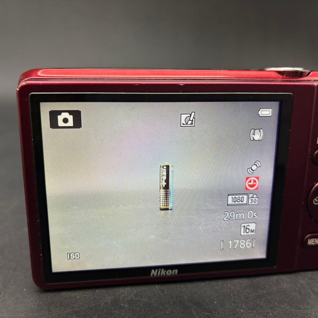 【動作OK】Nikon Coolpix S6500 赤 コンパクトデジタルカメラ
