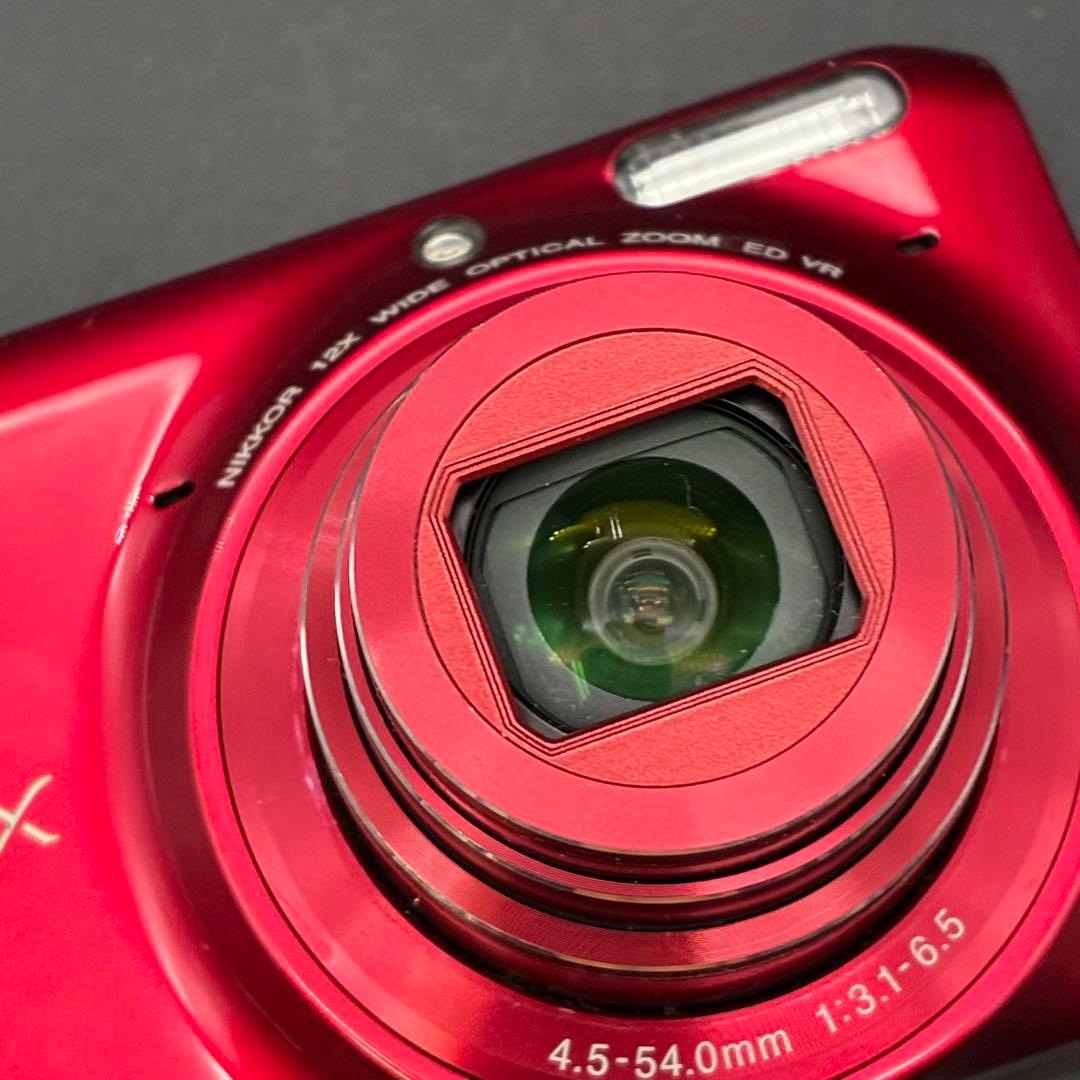 【動作OK】Nikon Coolpix S6500 赤 コンパクトデジタルカメラ