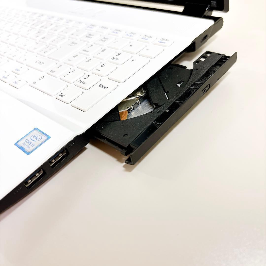 快適SSD✨メモリ8GB カメラ フルHD 第7世代 白 ノートパソコン NEC
