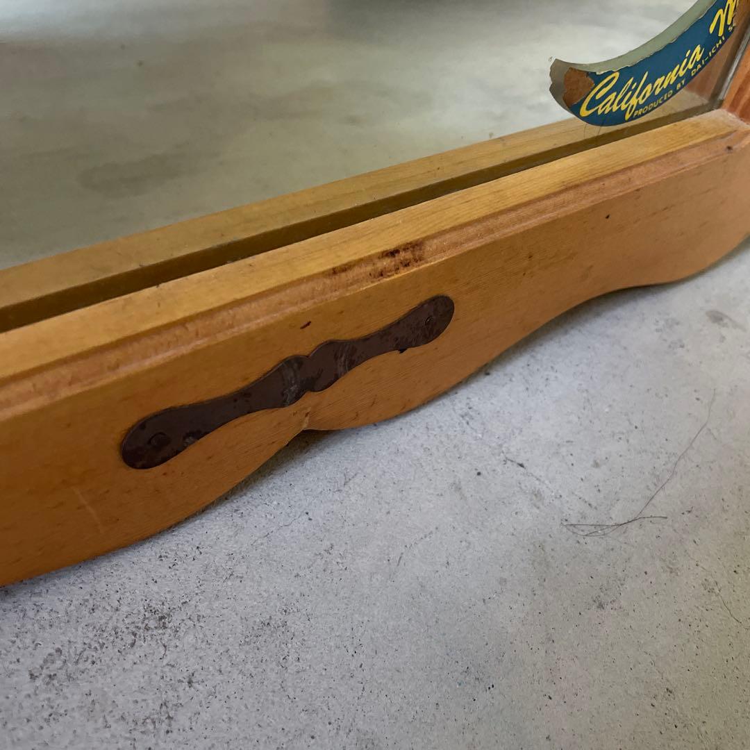 ヴィンテージ ウッドドア ミラー 両開き扉式 壁掛け 鏡 姿見 蚤の市 ルーバー