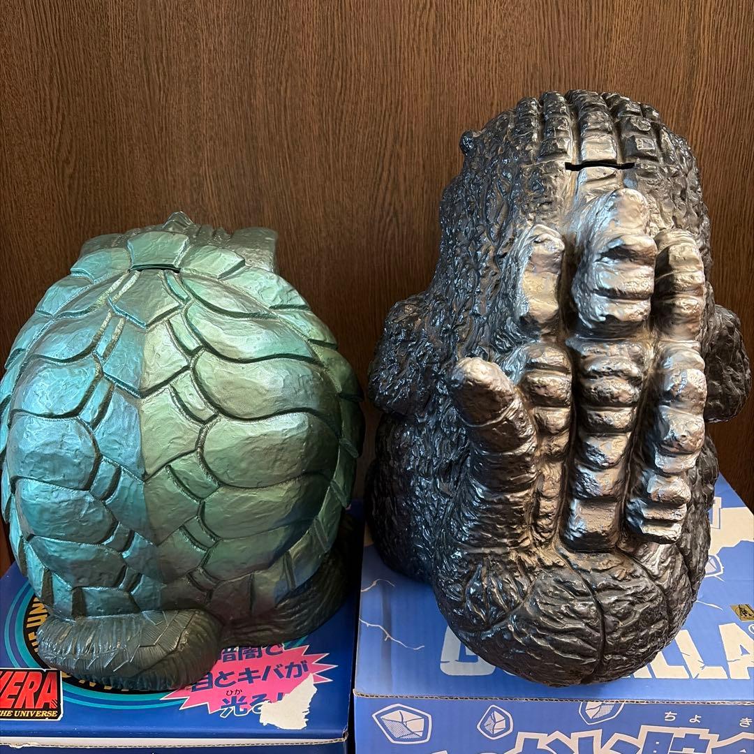 ゴジラ ガメラ フィギュア貯金箱