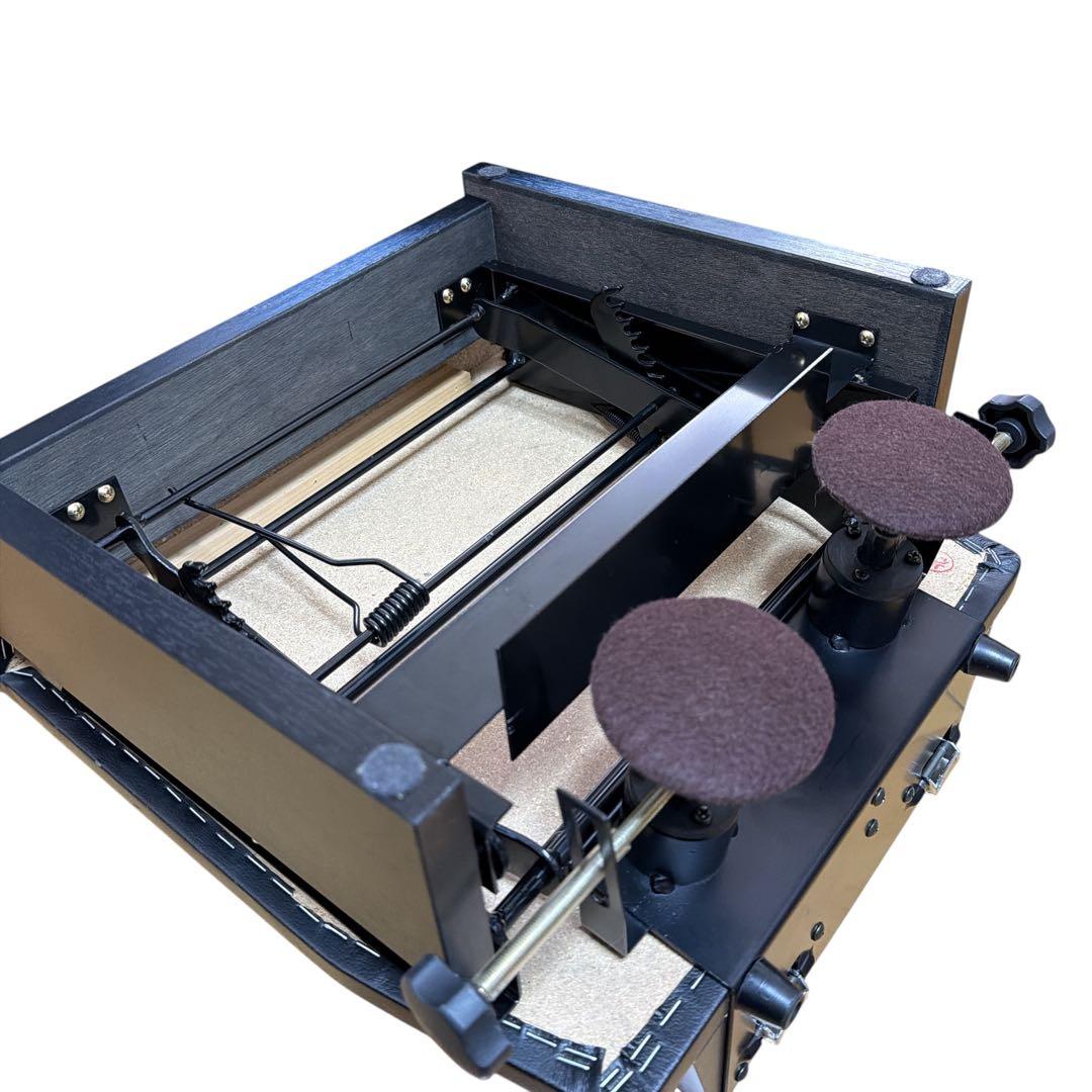 【美品】ピアノ 補助ペダル 足台 レバー調節8段階昇降式 2ペダル ブラック